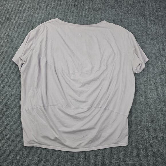 Lululemon Back In Action Shirt Womens 8 Light Purple Short Sleeve Athletic Yoga - Picture 4 of 5
